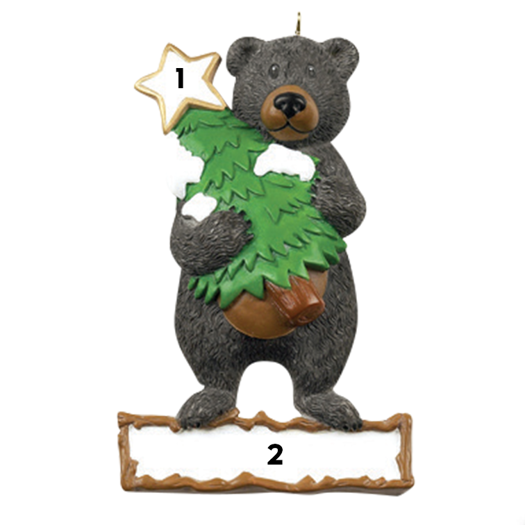 Bear carrying Christmas Tree
