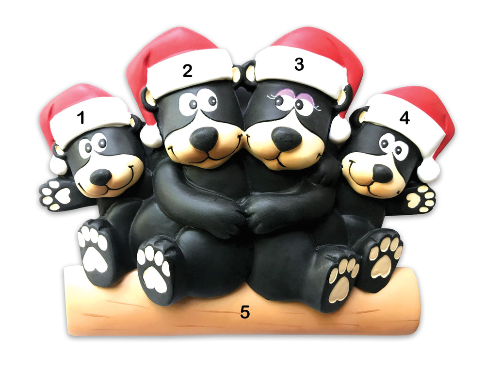Santa Hat Bear Family of Four (6013819682990)