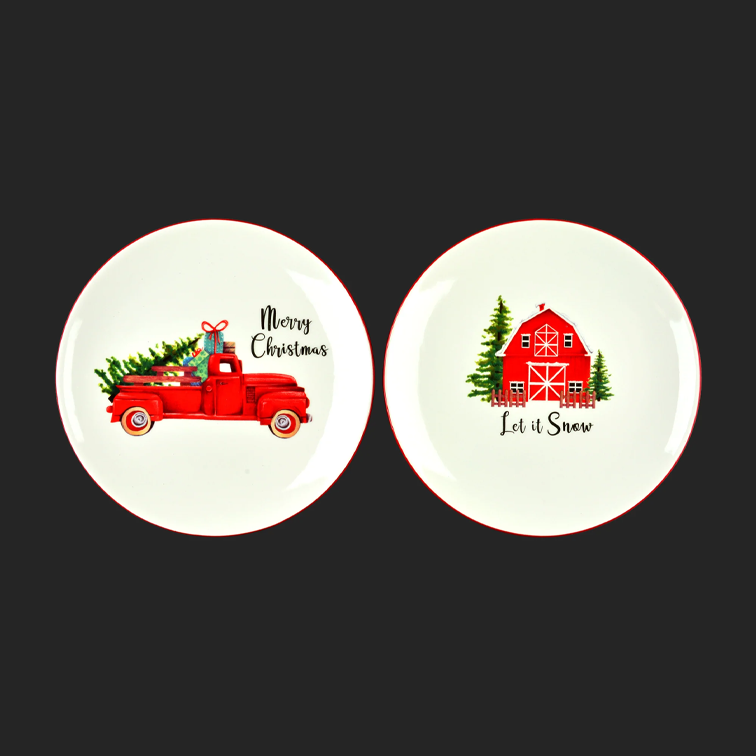 Red Truck Merry Christmas Plate/Tray