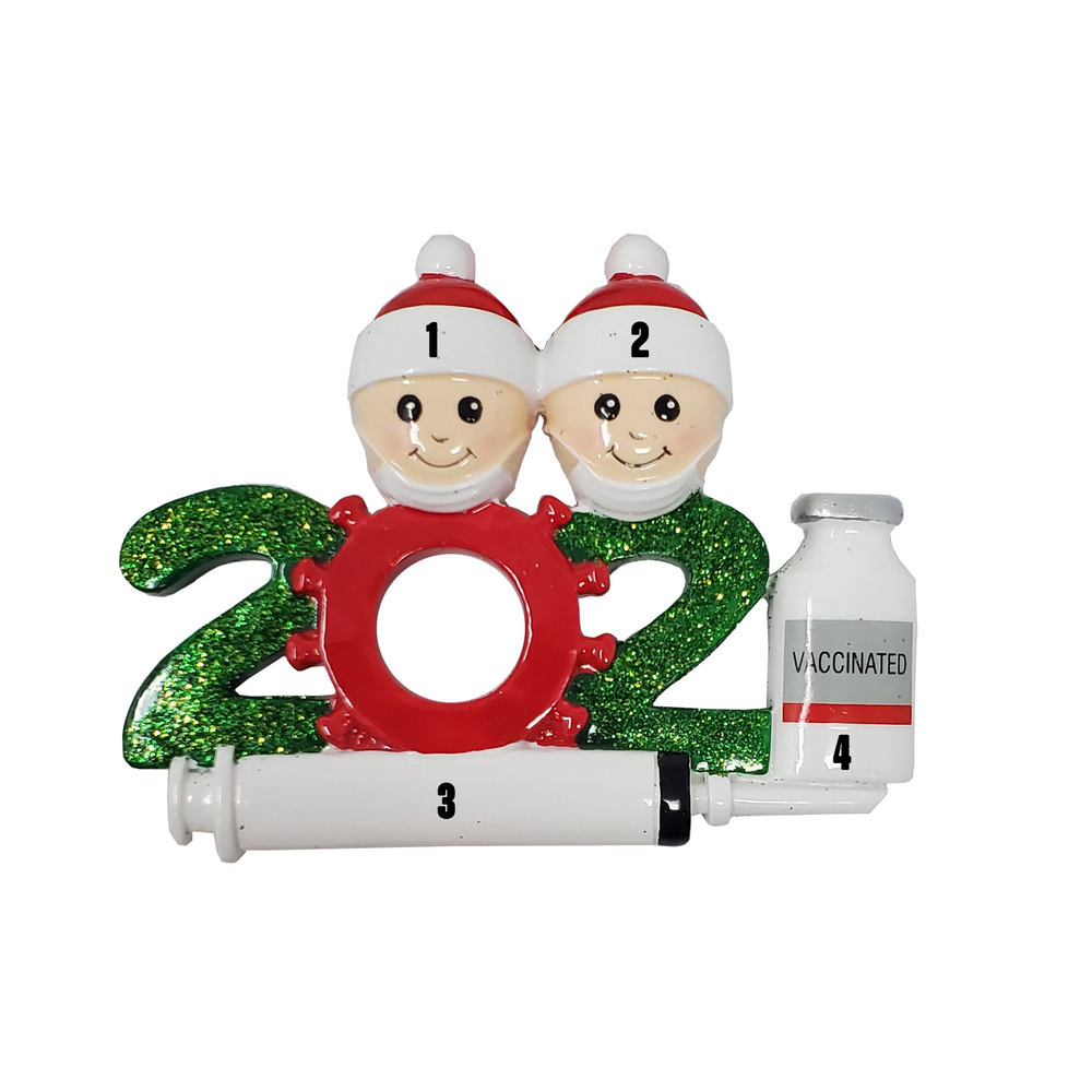 Vaccinated Couple Ornament - 2021 (7415434084526)