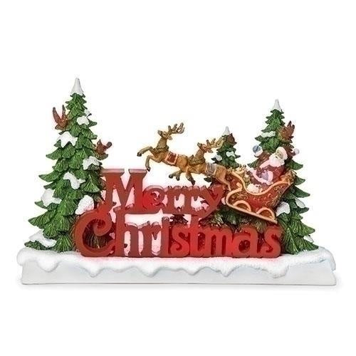 Merry Christmas Stand - Santa in Sleigh