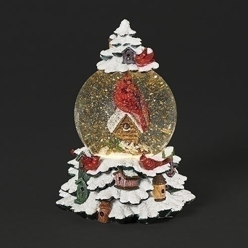 Snow Globe - Cardinals on a birdhouse