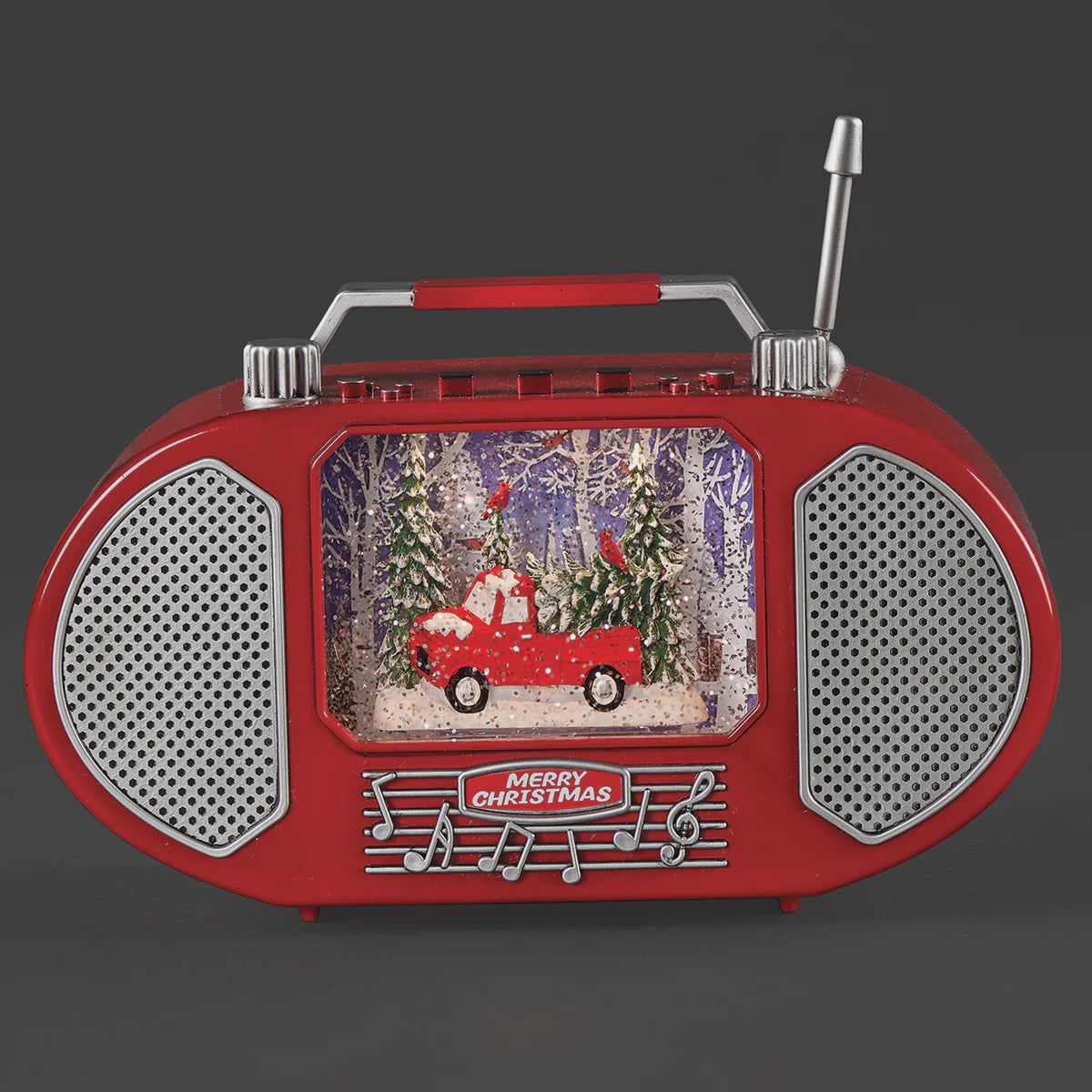 Red Retro Radio with Red Truck