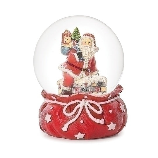 Snow Globe - Santa with presents in a Gift Bag Base