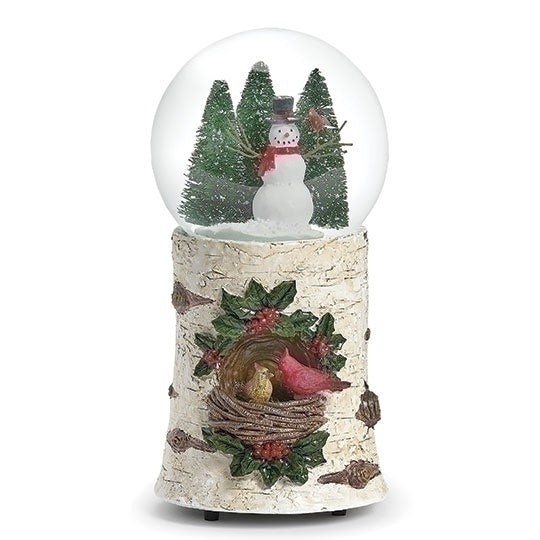 Snow Globe - Snowman with Birch Tree Base