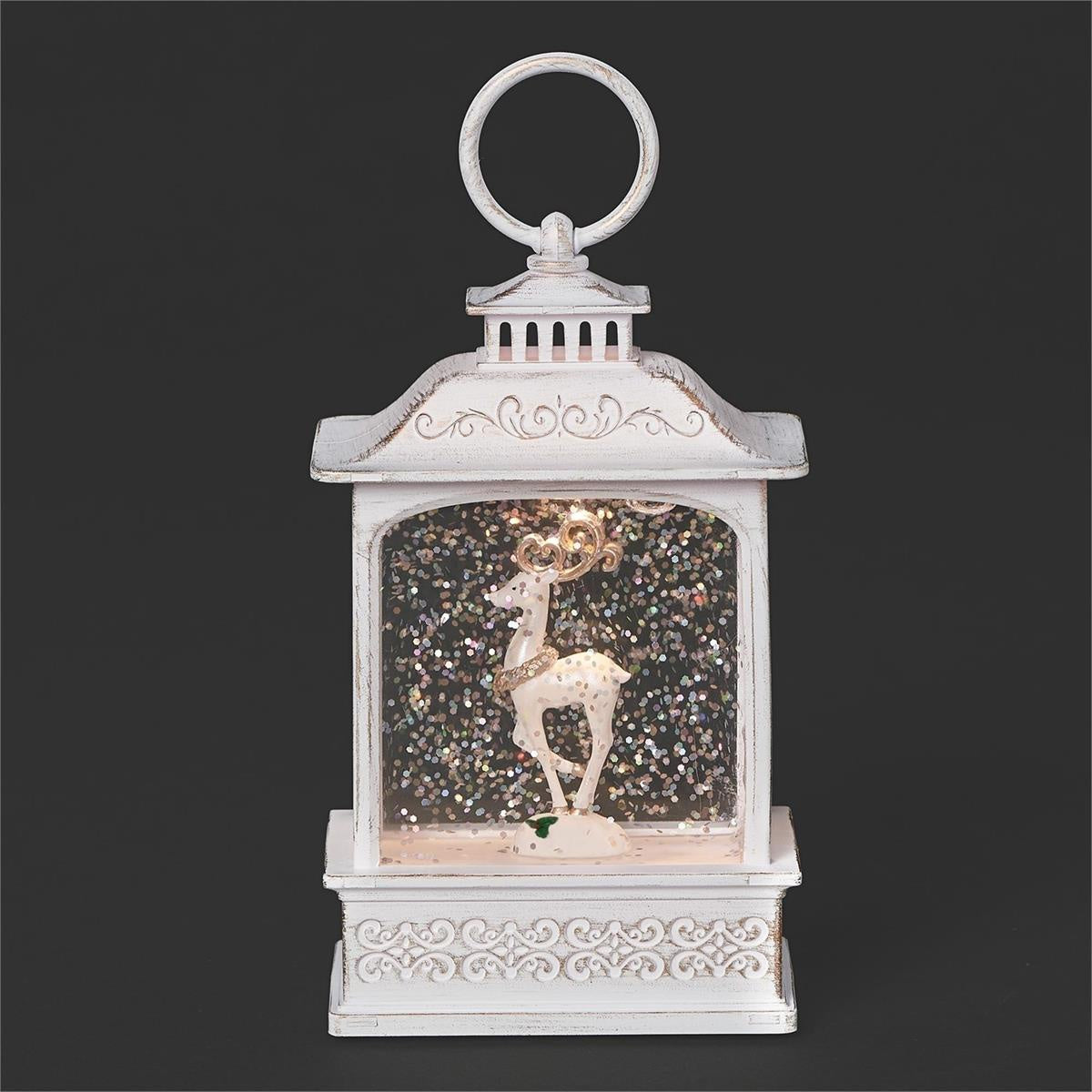 Festive White Tree - White Lantern