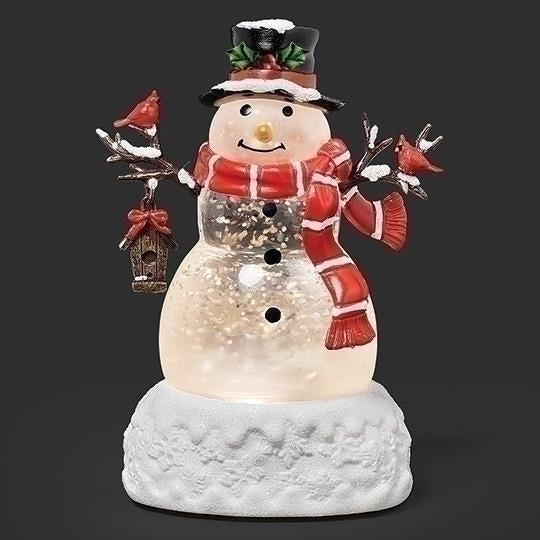 Lighted Snowman - Cardinal Bird House