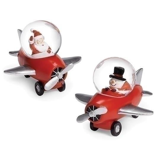 Mini Festive Plane Globe