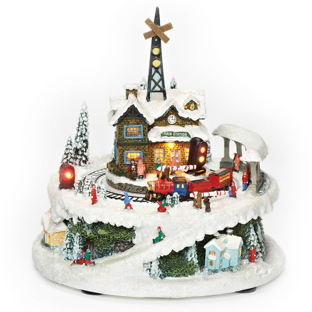 Rotating Train - Snow Village