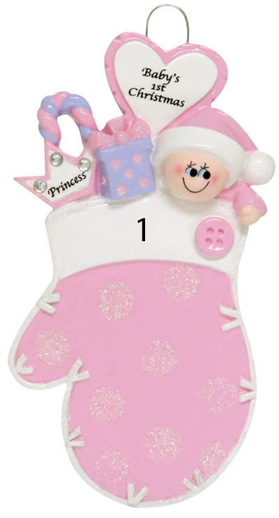 Pink Baby Mitten - Princess