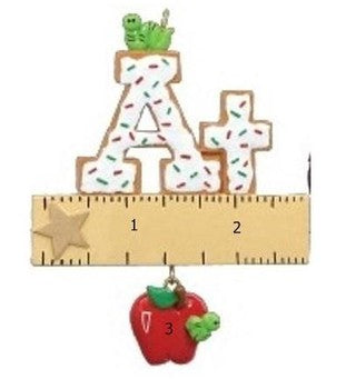 A+ Teacher Ruler and Apple