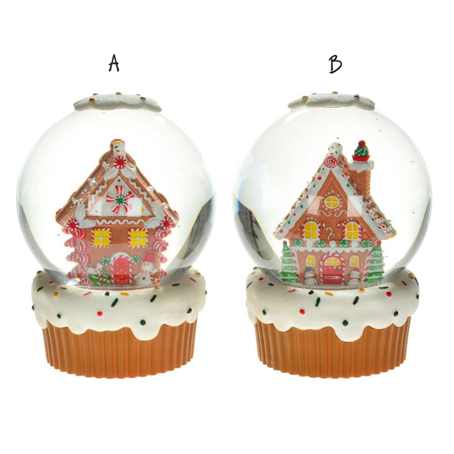 Gingerbread Cupcakes - Snow Globe