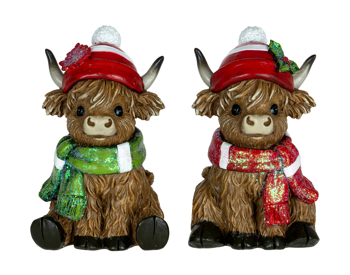 Moo-la-la, It's Christmas! — Highland Cow Decoration