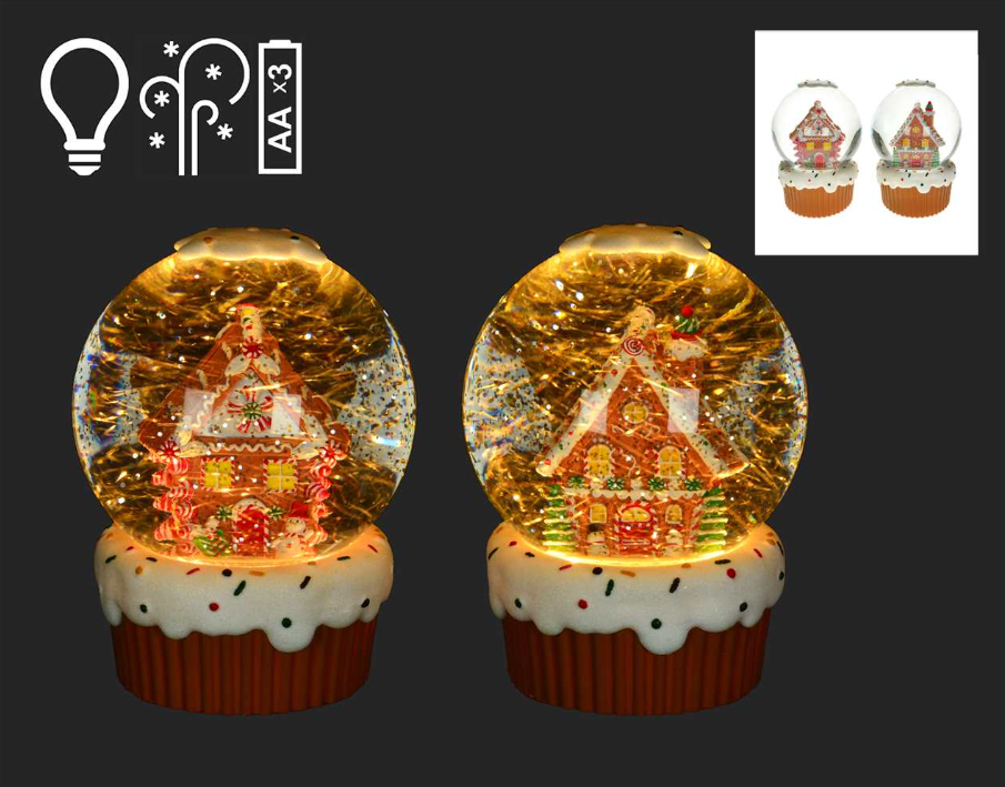 Gingerbread Cupcakes - Snow Globe
