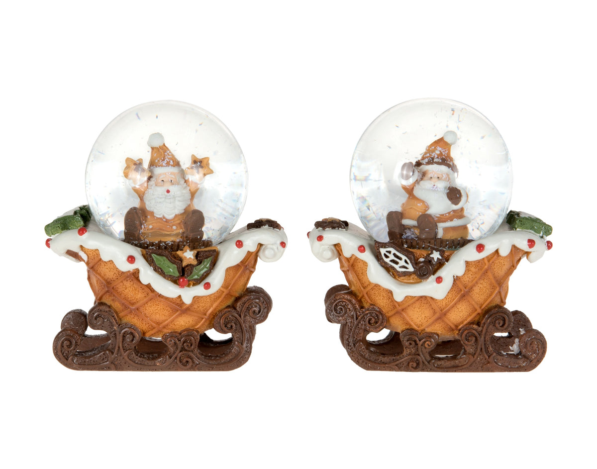 Santa's Sweet Sleigh Ride — Gingerbread Snow Globe