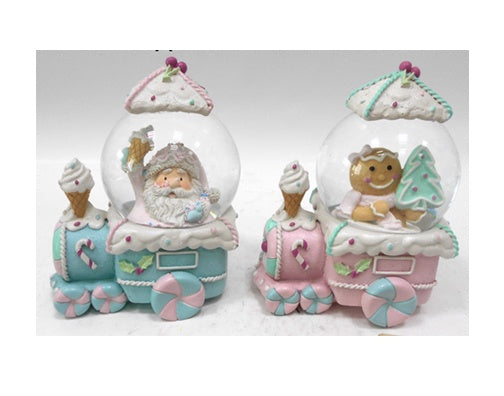 Candyland Choo-Choo — Pastel Train Snow Globe