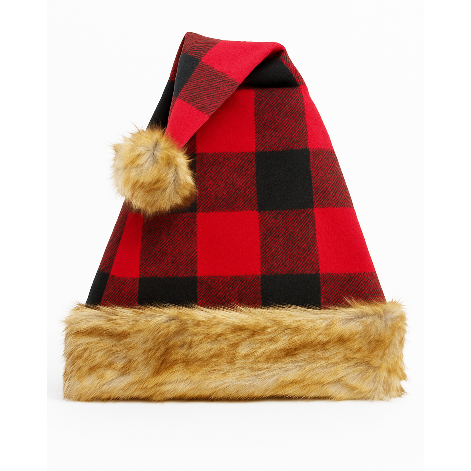 Red Plaid Christmas Hat