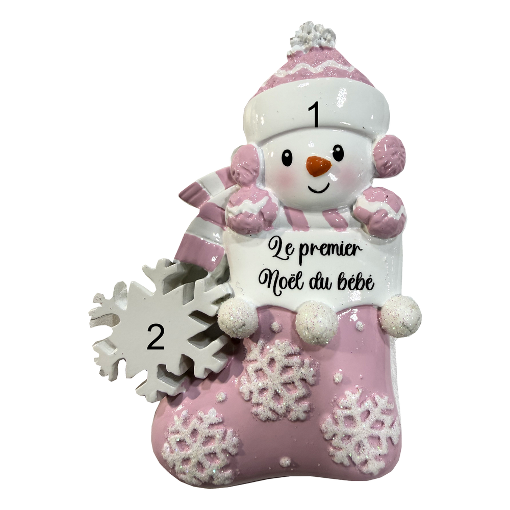 Un bas rempli de bonheur — Premier Noël en rose