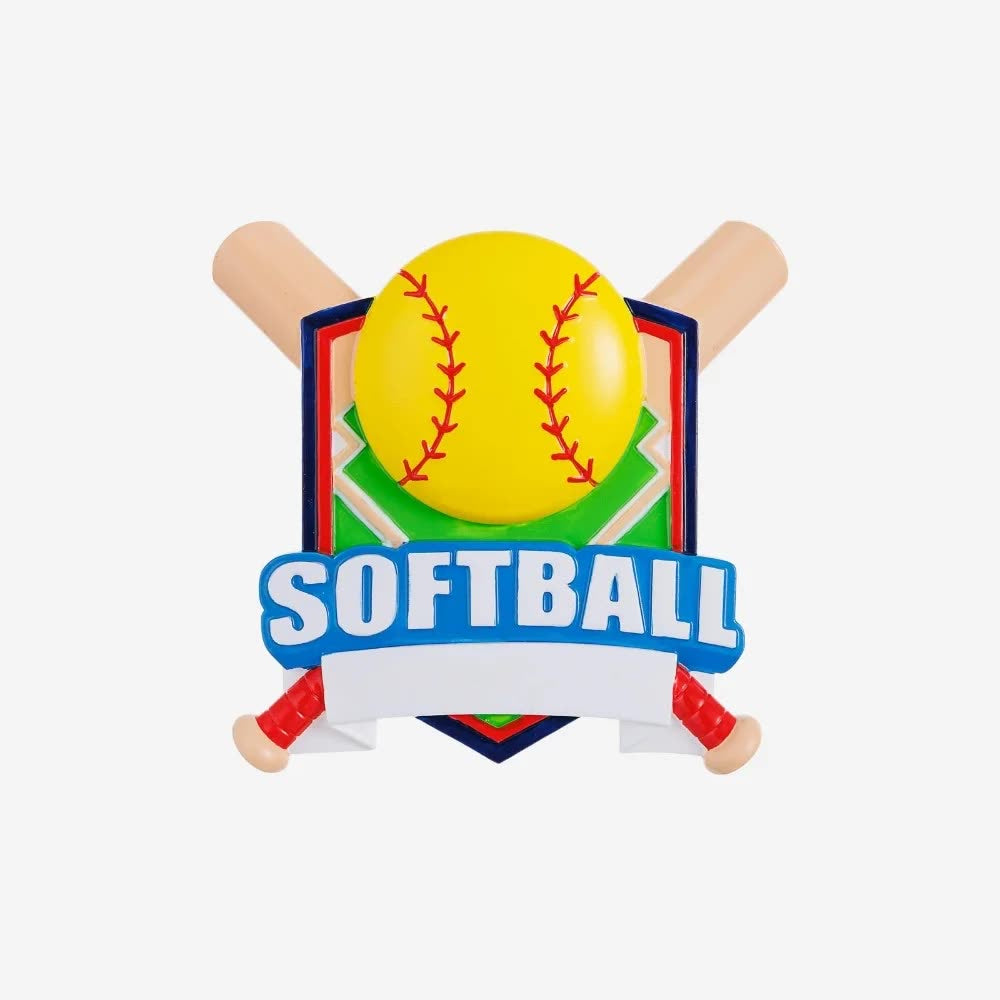 Softball Shield with bats and ball
