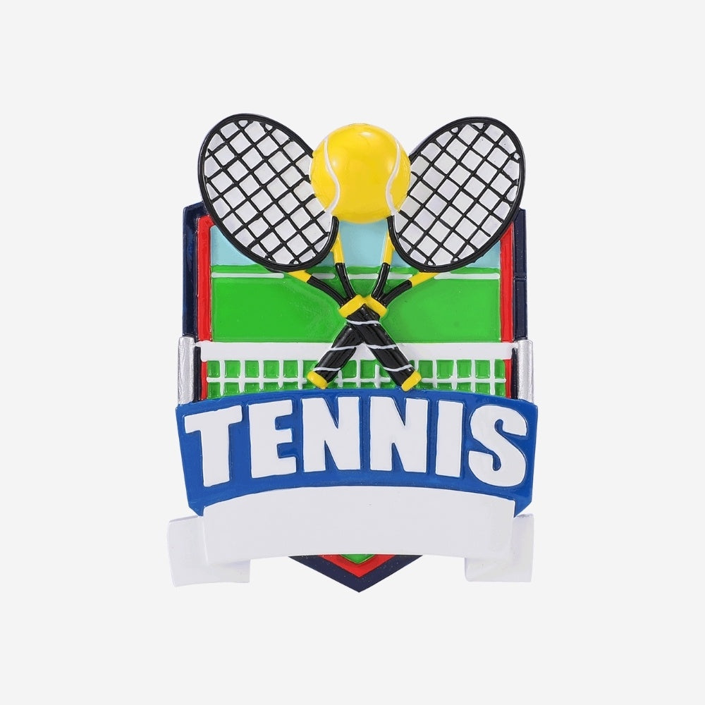 Tennis Shield with Racket and Ball