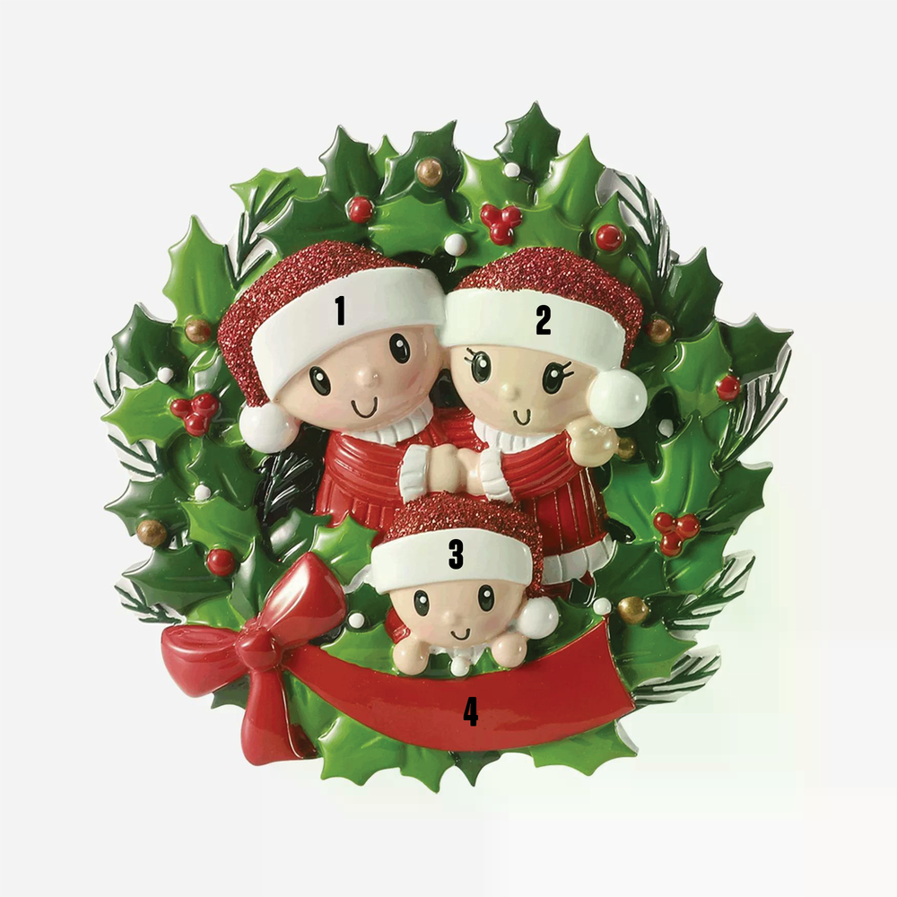 Family Cuddles in a Wreath - Three
