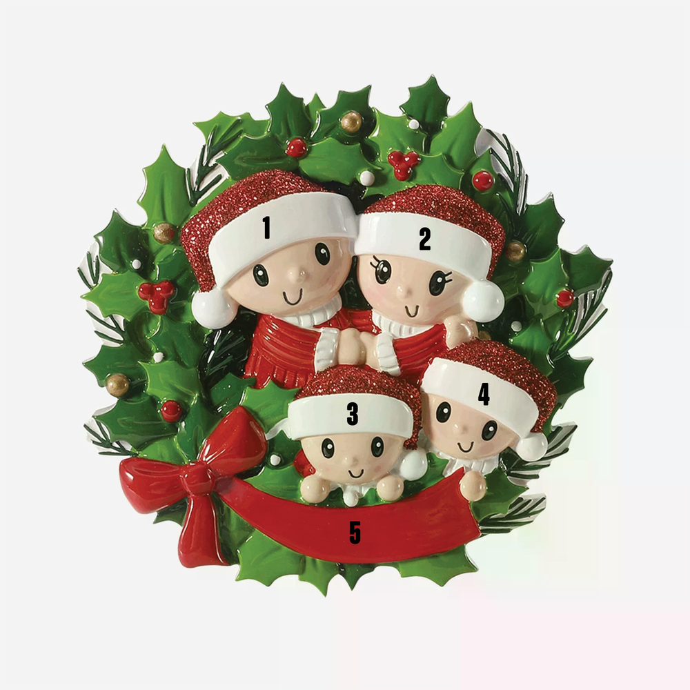 Family Cuddles in a Wreath - Four