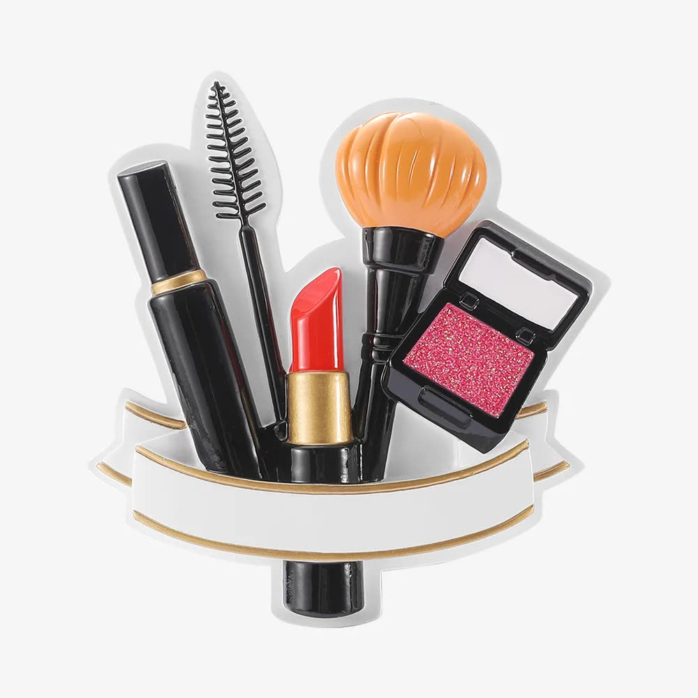 Brushes, Blush & Christmas Sparkle — Makeup Kit Ornament