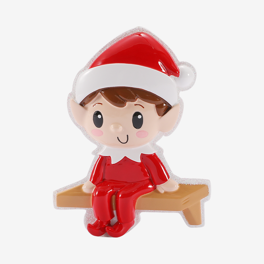 Shelf Service, North Pole Style — Christmas Elf Ornament