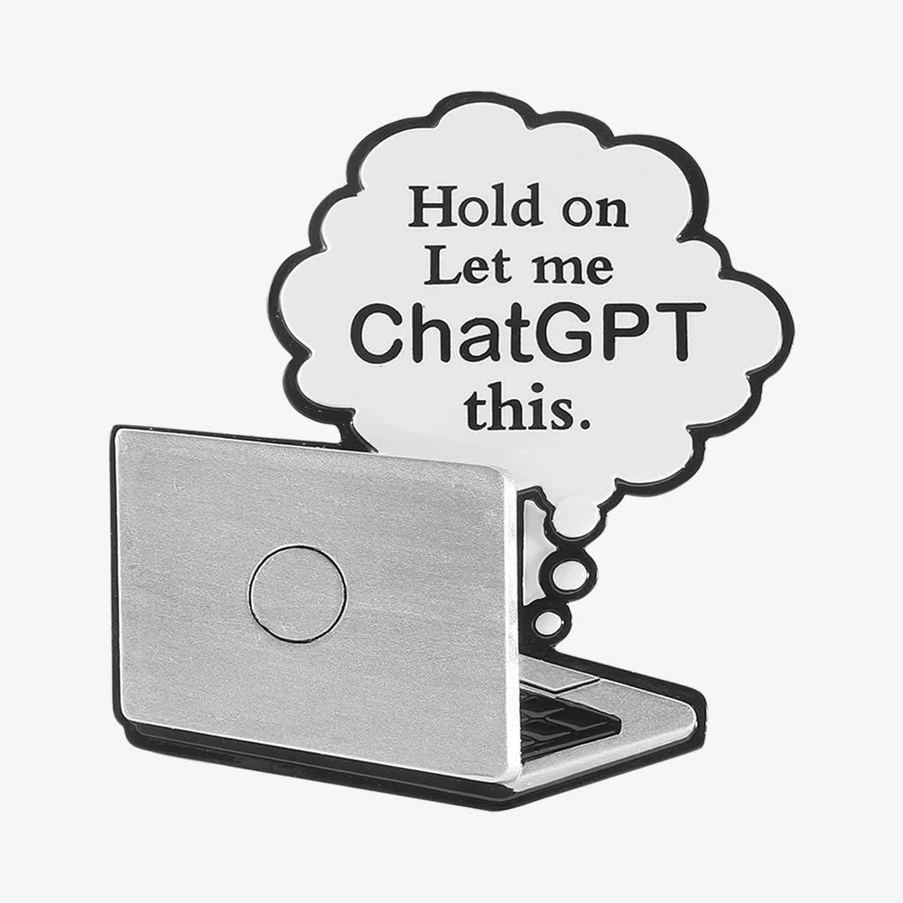Hold On, Let Me ChatGPT This — Laptop Ornament