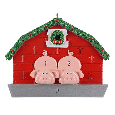 Pig Couple by the Barn