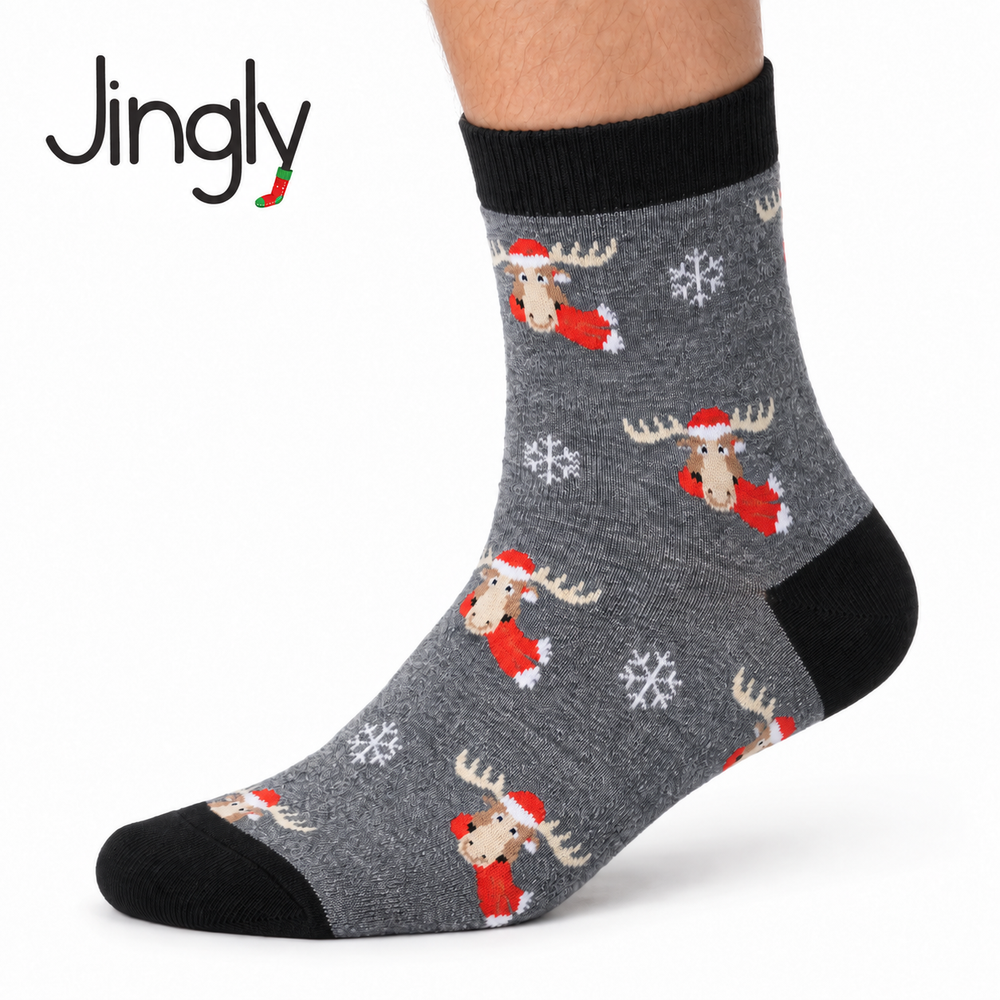 Men's Socks - Merry Moose-mas