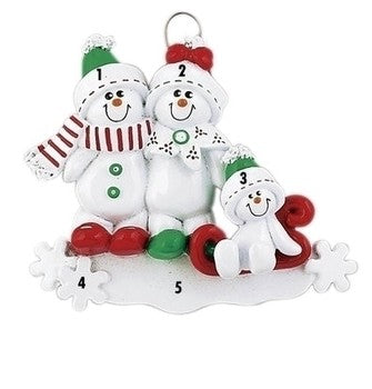 Snowman Sled Three