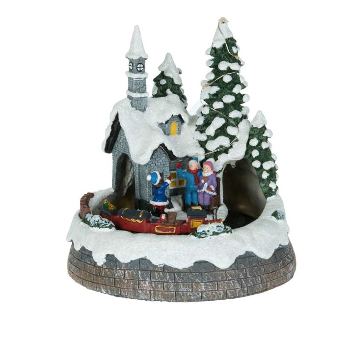 Visiting Christmas Town - Rotating Train