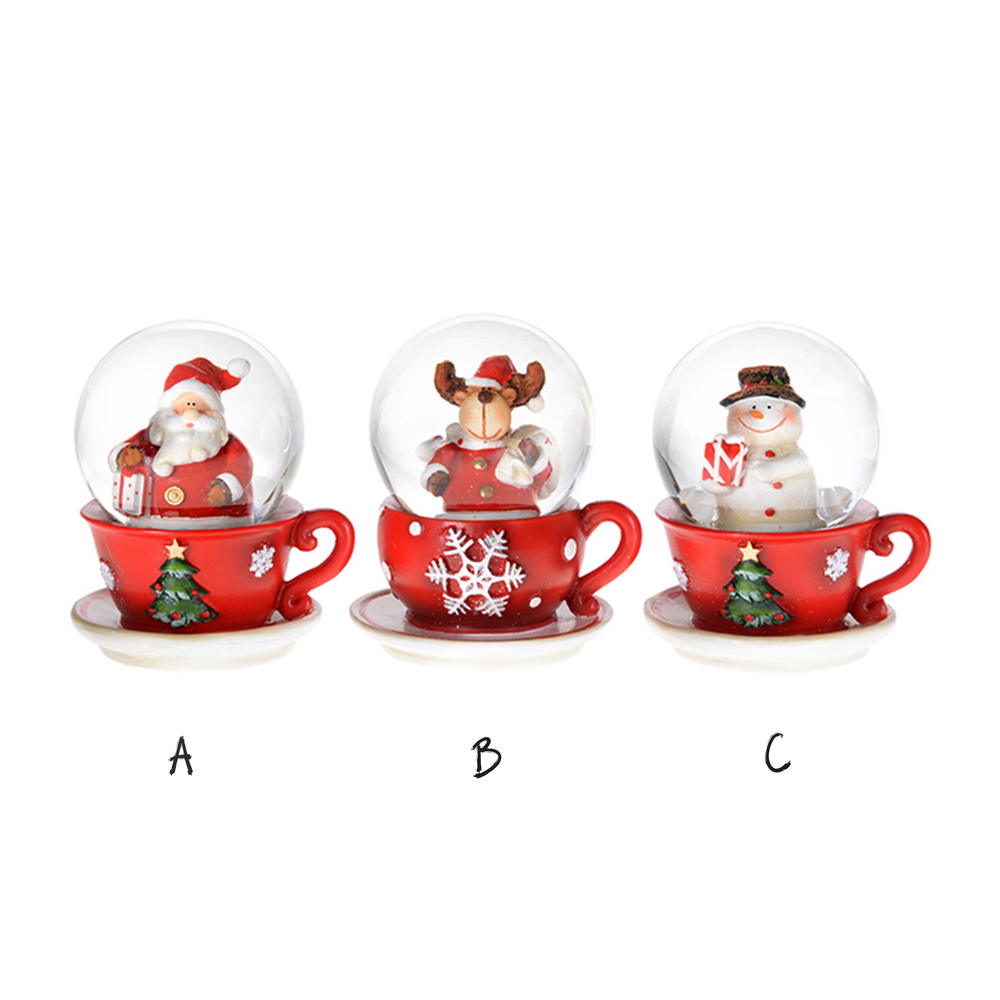 Saucer Snowglobe Assorted