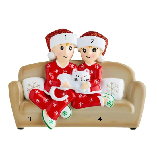 Cute Couple with a Cat