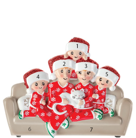 Family of Five with a Cat