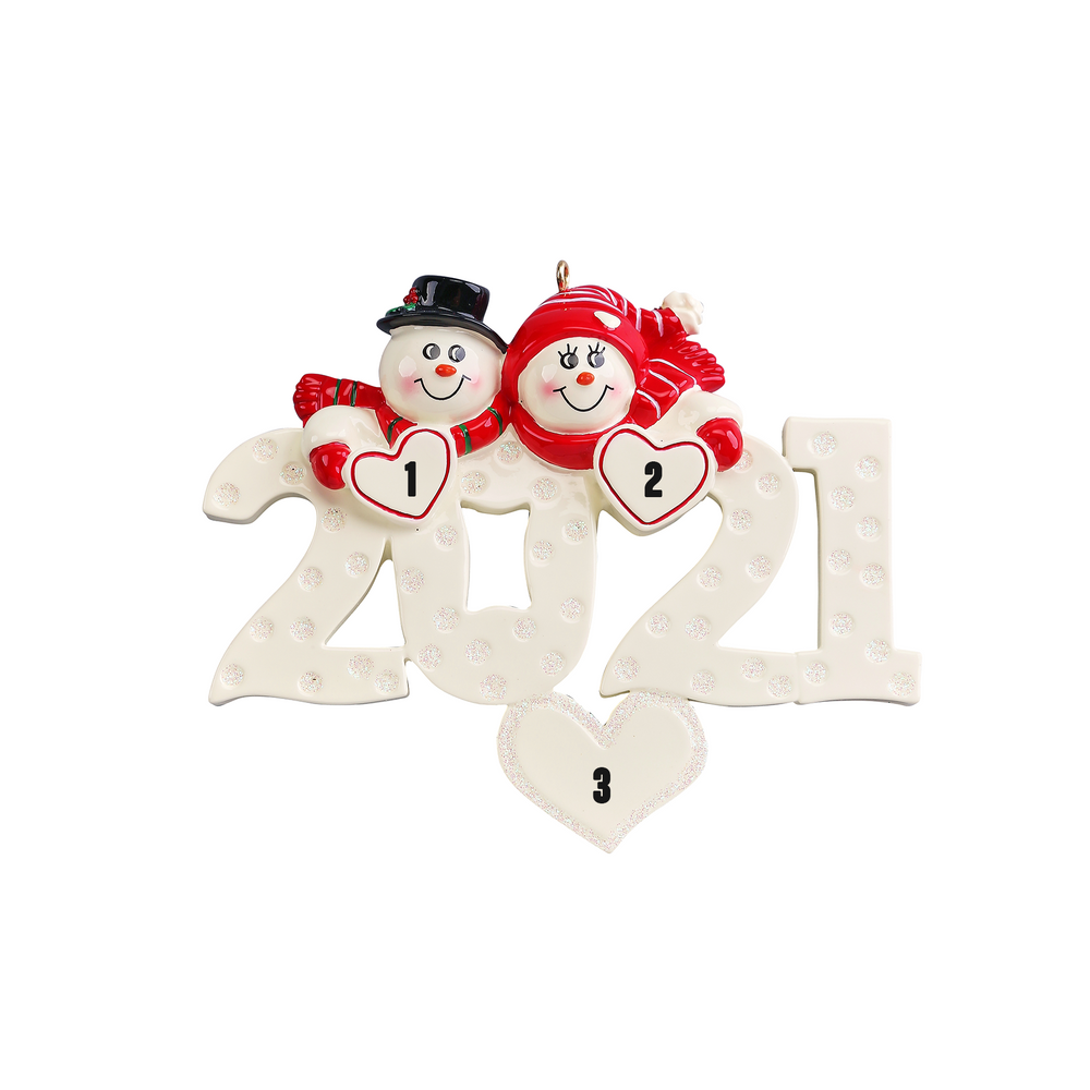 2021 Snow Couple - Red Scarves (4307485032561)