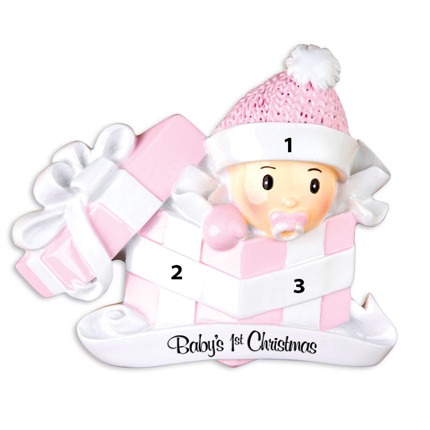 Pink Baby in Gift with Writing (1726902665329)