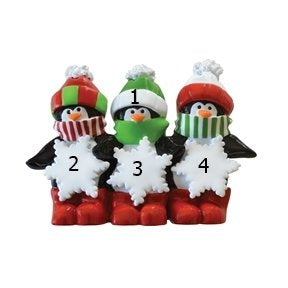 Penguin Snow Flake - Family of Three (1753286541425)
