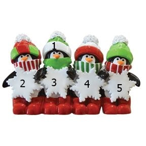 Penguin Snow Flake - Family of Four (1753284149361)