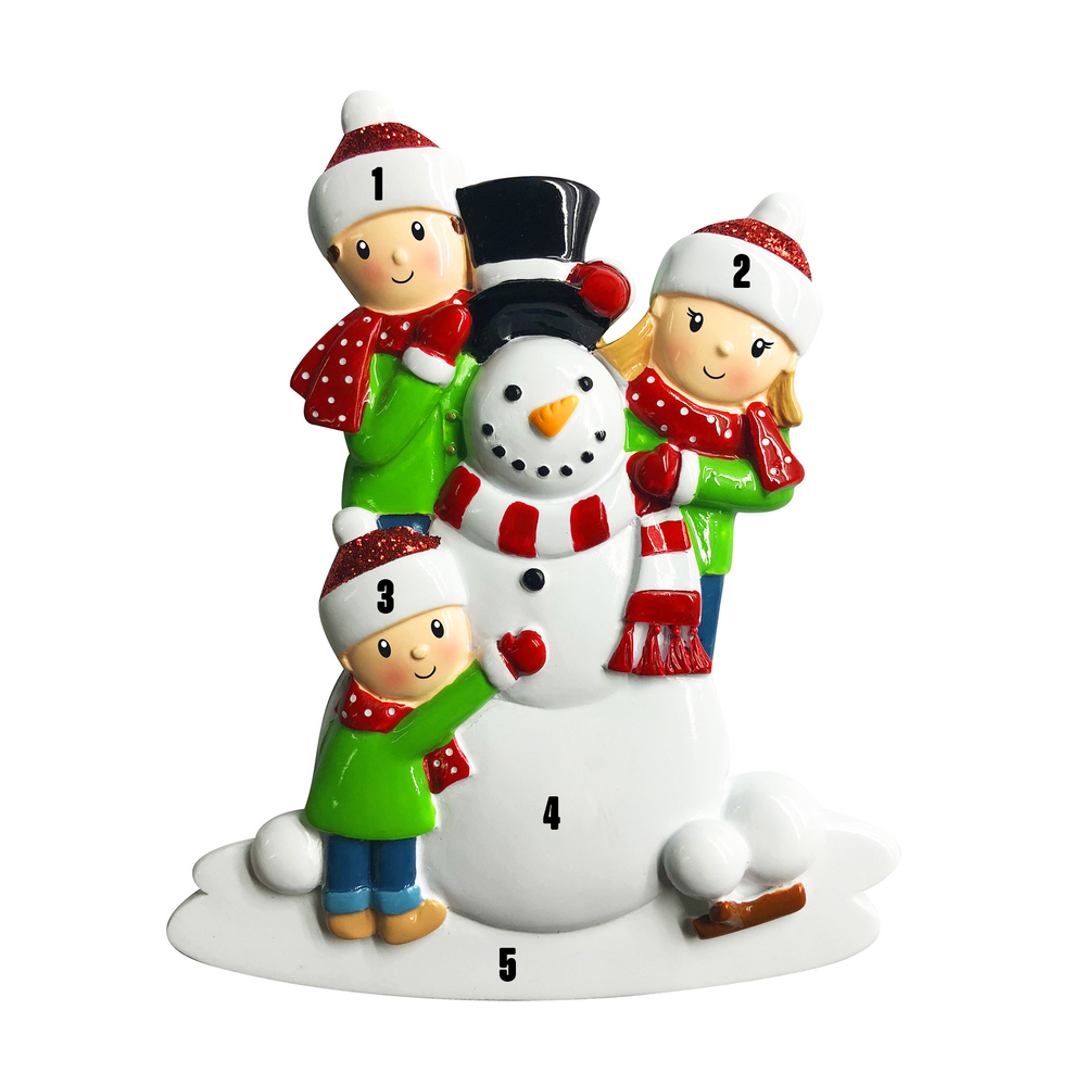 Santa'Ville-Family of Three - Building a Snowman (7451243970734)