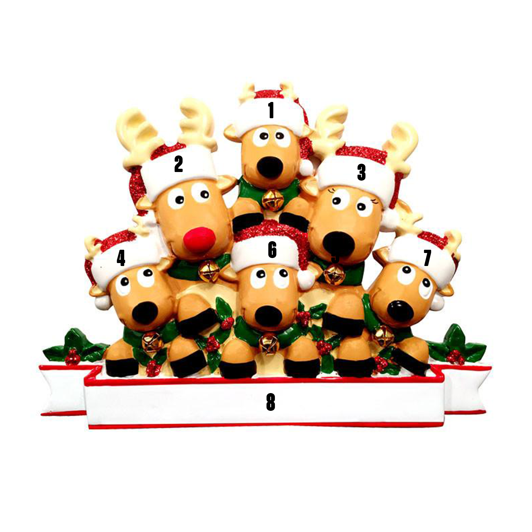 Reindeer Jingle Bells - Family of Six (7471030010030)