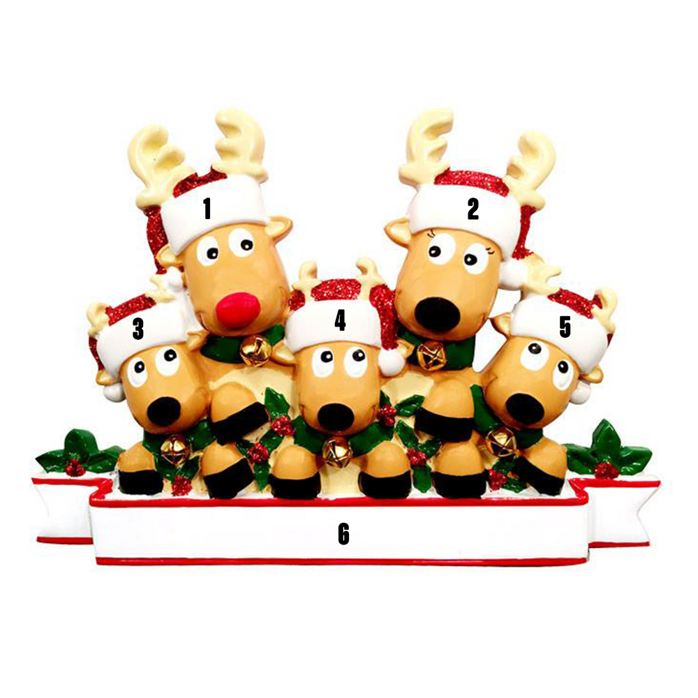 Reindeer Jingle Bells - Family of Five (7471029977262)
