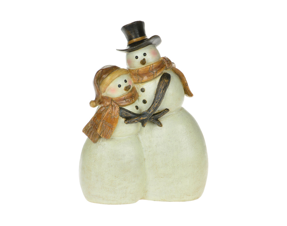 Snow Couple Hugging