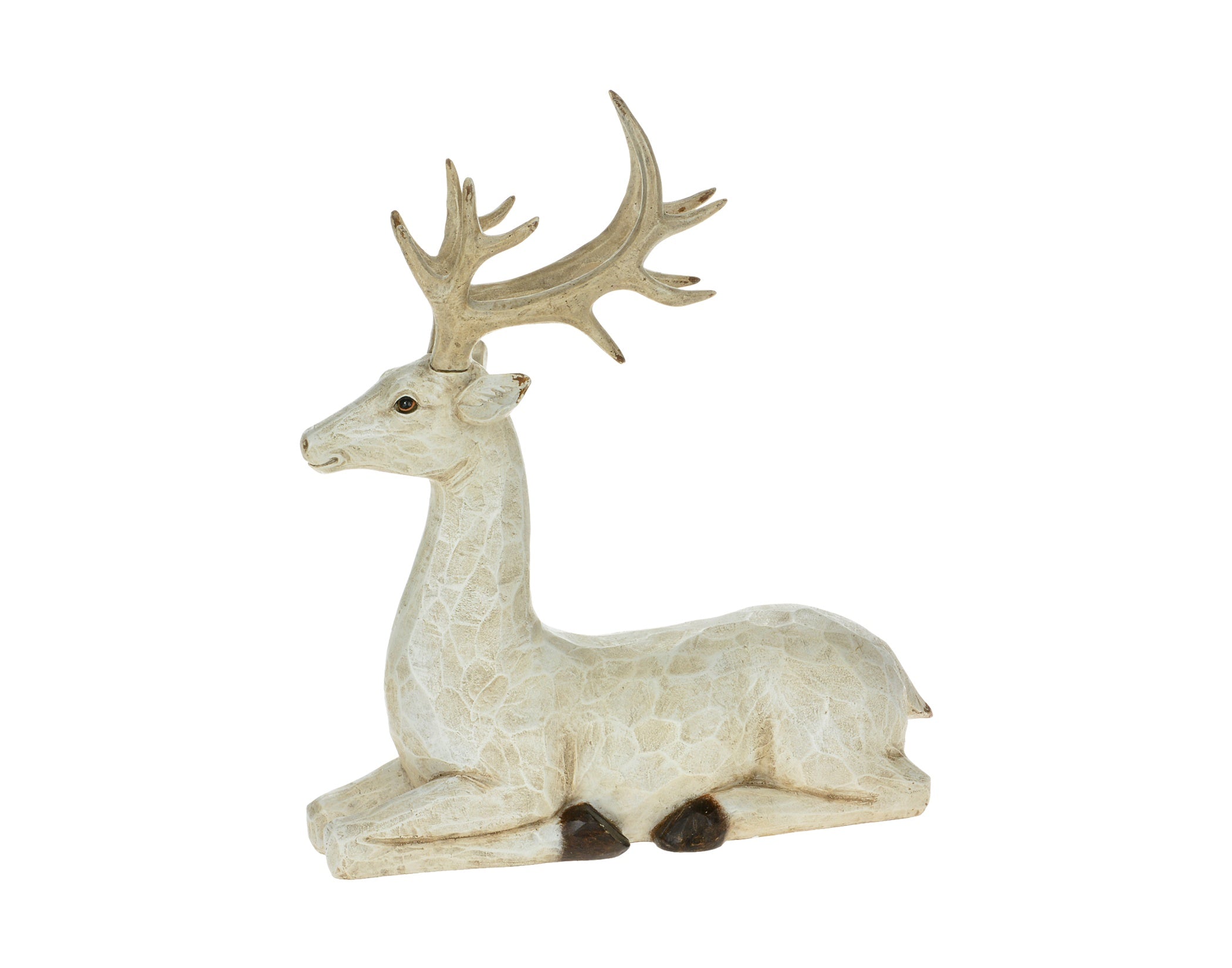 Sitting Reindeer with Attachable Antlers