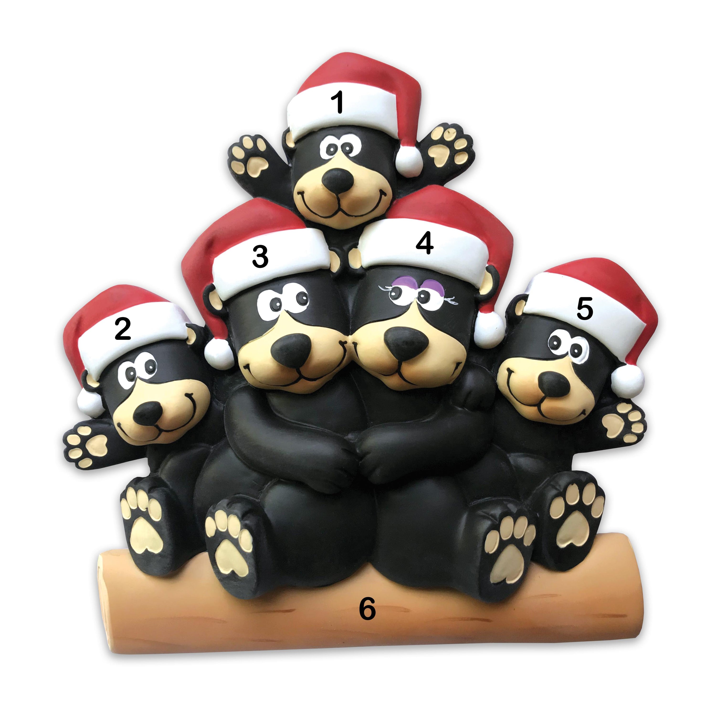 Santa Hat Bear Family of Five (6013819715758)
