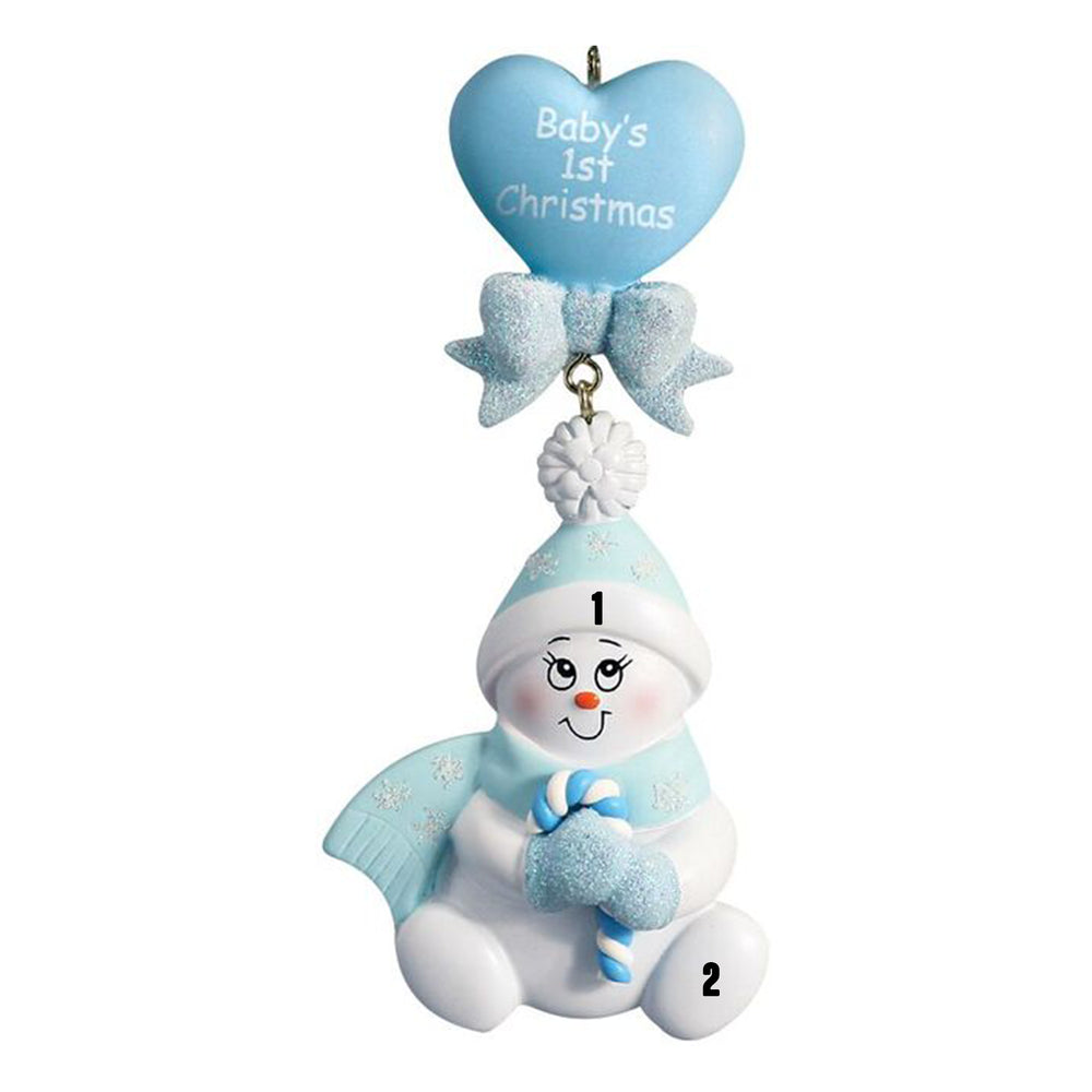 Snowman's First Christmas - Dangling Blue (7471022375086)