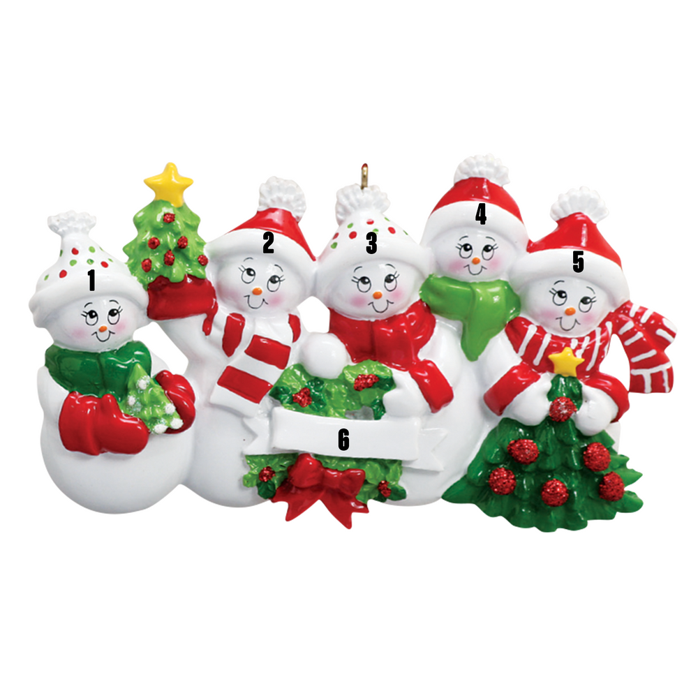 Santa'Ville-A family of Five Snowmen (7451248918702)