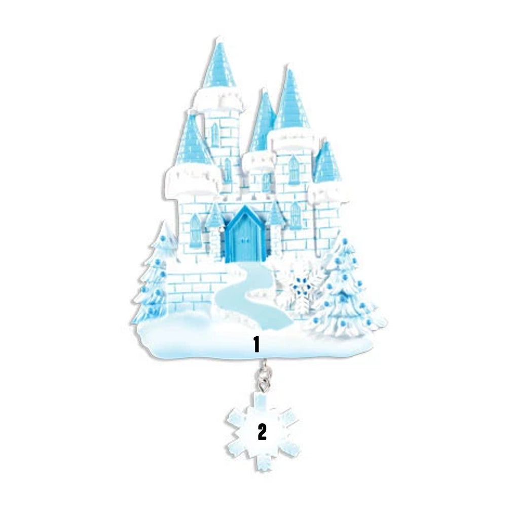 Blue Snow Castle - Hanging Snowflake (7483374141614)