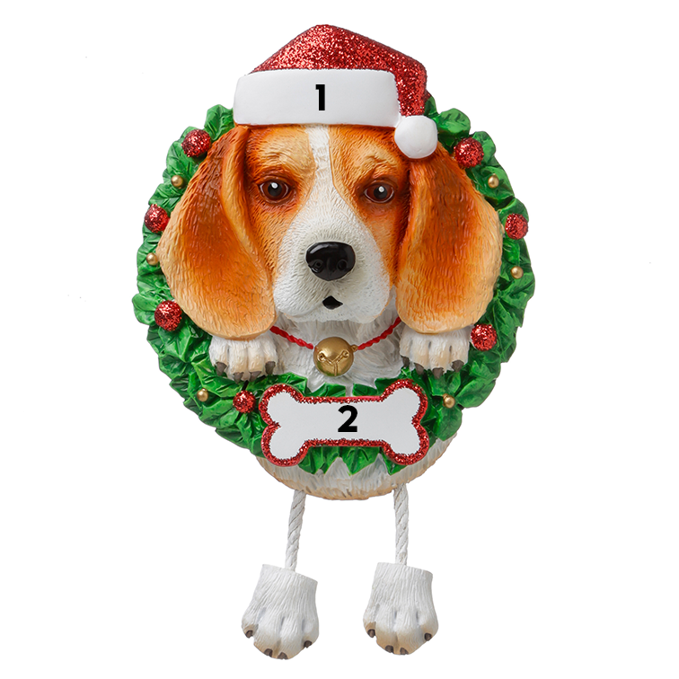Beagle in a Wreath